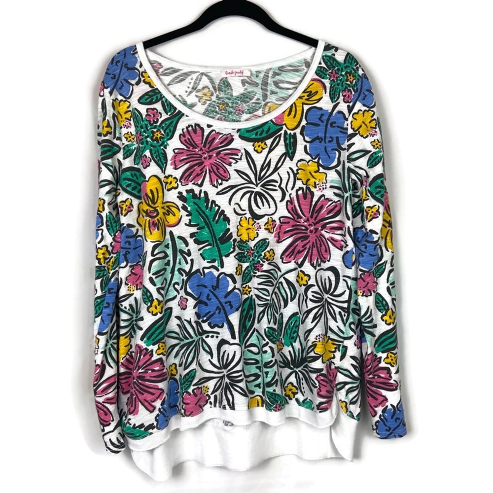 Fresh Produce Sketched Flora Byron Top - Medium